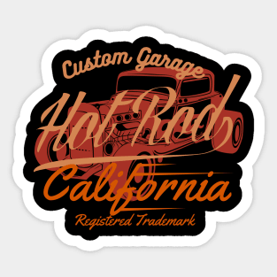 Custom Garage Hot rod california Sticker